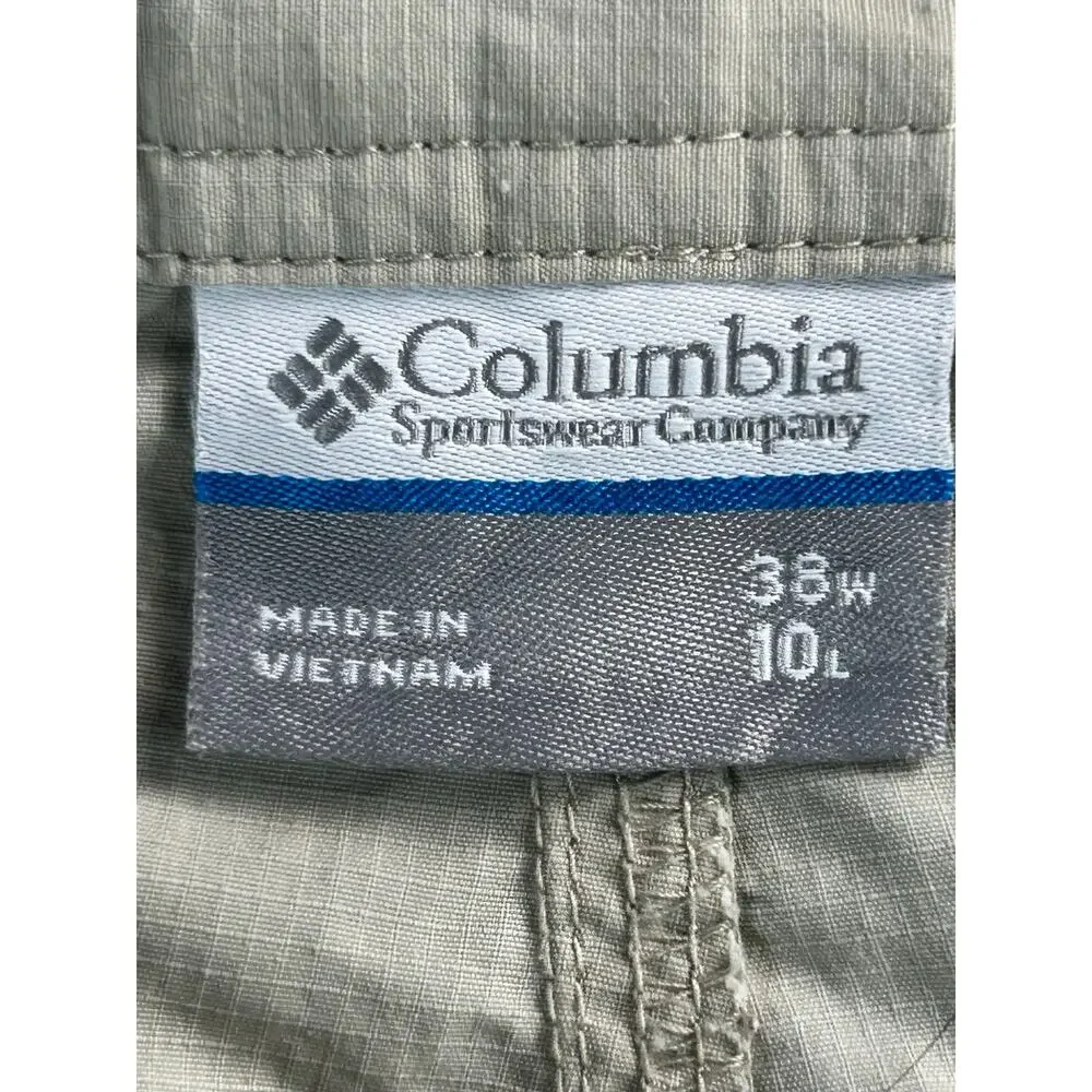 Columbia PFG Omni-Shade Cargo Fishing Shorts Men's 36W Khaki Belted